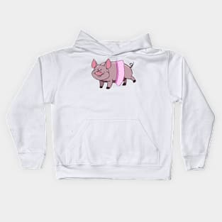 Pink pig Kids Hoodie